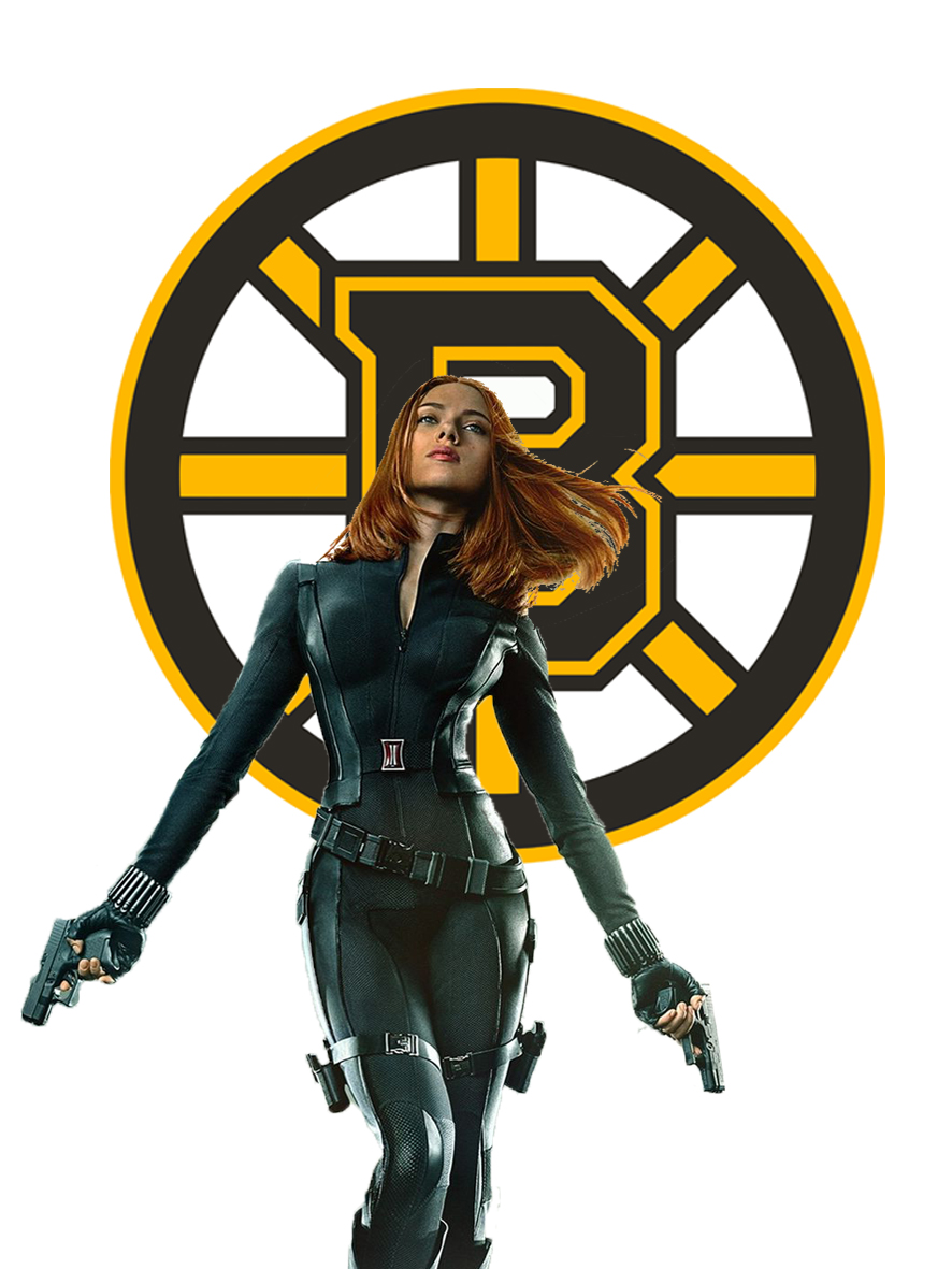 Boston Bruins Black Widow Logo vinyl decal